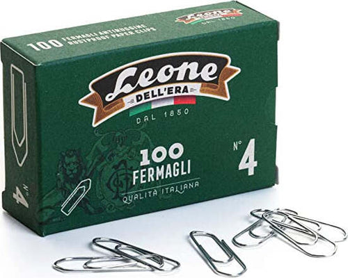 Leone-Dell'Era-Scatola-100-Fermagli-Zincati-Misura-4