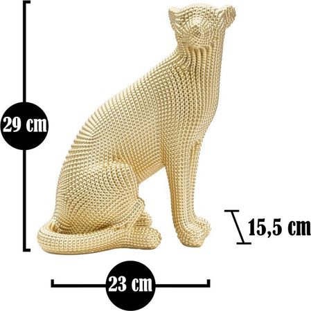 Leopardo Gold Cm 23X15,5X29 Casa e cucina/Decorazioni per interni/Accessori decorativi/Soprammobili Led Mall Home - Napoli, Commerciovirtuoso.it