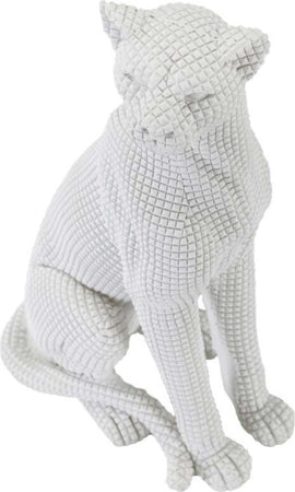 Leopardo Seduto Bianco Cm 15X10X27 Casa e cucina/Decorazioni per interni/Accessori decorativi/Soprammobili Led Mall Home - Napoli, Commerciovirtuoso.it