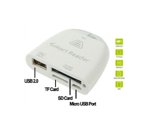 Lettore di schede SD/Micro SD/USB per Smartphone/Tablet