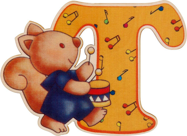 Lettera di legno T Dida