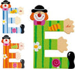 Lettera-E-Clown-Figurina-Multicolore-Assortito-Trudi