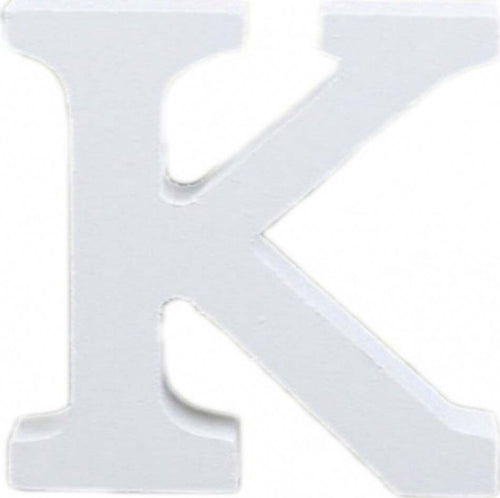 Lettere-Alfabeto-Lettera-K-In-Legno-Bianco-H-11-Cm-Decorazione-Arredo-Wedding