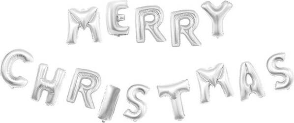 Lettere-Gonfiabili-Palloncini-Elio-Merry-Christmas-Addobbi-Natale-35cm-Argento