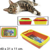 Lettiera-Igienica-In-Plastica-Aperta-Per-Gatti-Con-Setaccio-E-Paraschizzi