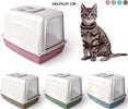 Lettiera-Toilette-Chiusa-Maniglia-Filtro-Per-Gatti-Gatto-Vicky-54x39x39-Igiene