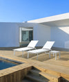 Lettino prendisole in alluminio verniciato Cruise con ruote, ideale per piscina e giardino
