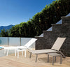 Lettino prendisole in alluminio verniciato Cruise con ruote, ideale per piscina e giardino
