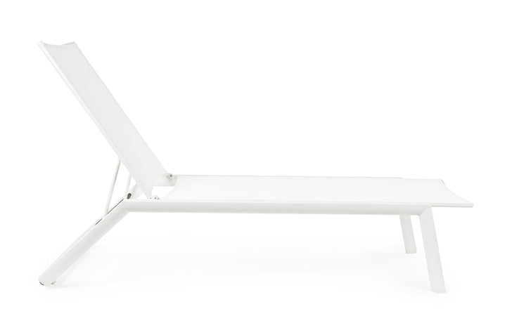 Lettino prendisole in alluminio verniciato "Cruise" con ruote, ideale per piscina e giardino