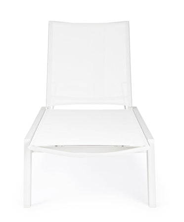 Lettino prendisole in alluminio verniciato "Cruise" con ruote, ideale per piscina e giardino