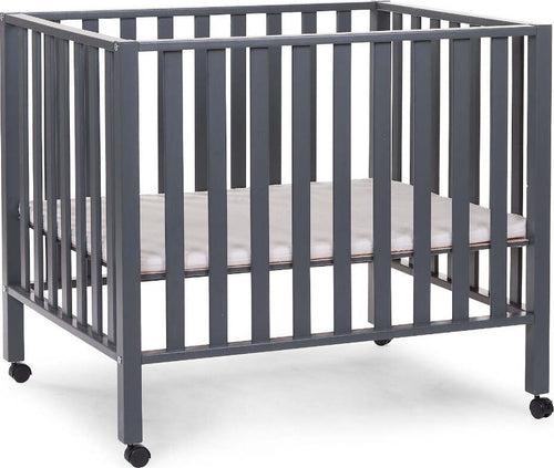 Lettino-Culla-con-Ruote---98-x-78-x-80-cm---Antracite---Tre-Altezze