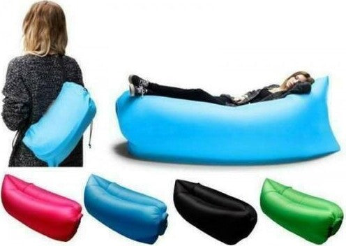 LETTINO GONFIABILE MARE SACCO AD ARIA DIVANO BANANA LETTO SOFA MATERASSO SDRAIO Sport e tempo libero/Attività ricreative all'aperto/Camping e outdoor/Letti e accessori da campeggio/Materassi ad aria Zencoccostore - Formia, Commerciovirtuoso.it