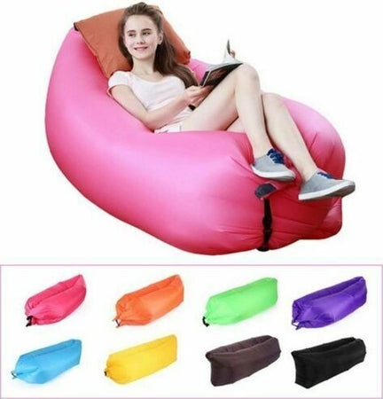 LETTINO GONFIABILE MARE SACCO AD ARIA DIVANO BANANA LETTO SOFA MATERASSO SDRAIO Sport e tempo libero/Attività ricreative all'aperto/Camping e outdoor/Letti e accessori da campeggio/Materassi ad aria Zencoccostore - Formia, Commerciovirtuoso.it