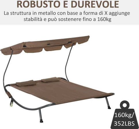 Lettino-Matrimoniale-2-Posti-Parasole-Regolabile-da-Esterno-e-Giardino-200x175-x134cm-Marrone-84B-174BN
