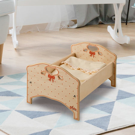 Lettino Per Bambole - Fiocco in Legno Gioco per Bambine Dida
