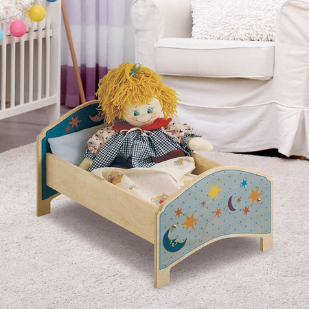 Lettino Per Bambole - Luna Gioco in Legno per Bambini Dida