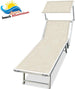 Lettino-Prendisole-Alluminio-Pieghevole-LIDO-Spiaggia-Giardino-ECRU-180x60x40-cm