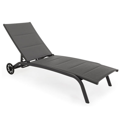 Lettino prendisole Cleo in alluminio con ruote da giardino per esterno