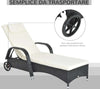 Lettino-Prendisole-da-Giardino-con-Ruote,-Sedia-a-Sdraio-per-Spiaggia-con-Altezza-Regolabile-in-Rattan,-Nero-e-Crema,-200x73x103cm--862-005BK
