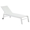 Lettino prendisole in alluminio Summer con ruote per piscina e giardino