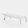 Lettino prendisole in alluminio Summer con ruote per piscina e giardino