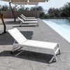 Lettino prendisole in alluminio Summer con ruote per piscina e giardino
