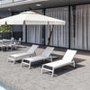 Lettino prendisole in alluminio Summer con ruote per piscina e giardino