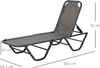 Lettino-Prendisole-in-Alluminio-con-Schienale-Reclinabile-a-5-Livelli,-163x58.5x91cm,-Grigio-84B-386GY