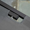 Lettino-Prendisole-in-Alluminio-con-Schienale-Reclinabile-a-5-Livelli,-163x58.5x91cm,-Grigio-84B-386GY