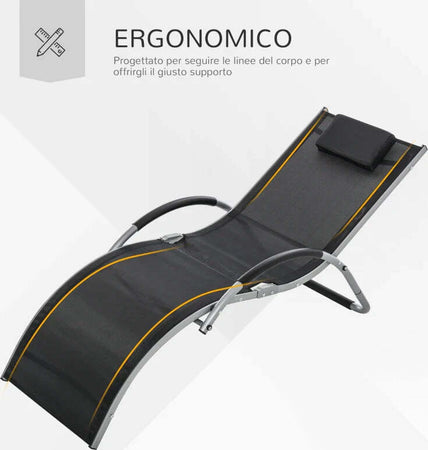 Lettino-Prendisole-in-Alluminio,-Sedia-Sdraio-da-Giardino-in-Textilene-con-Poggiatesta-Rimovibile-84B-572BK