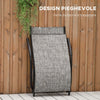 Lettino-Prendisole-Pieghevole-Ergonomico-da-Esterno-in-Metallo-e-Tessuto-a-Rete,-170x62x68cm,-Grigio-84B-669