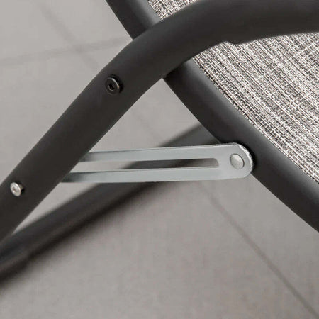 Lettino-Prendisole-Pieghevole-Ergonomico-da-Esterno-in-Metallo-e-Tessuto-a-Rete,-170x62x68cm,-Grigio-84B-669