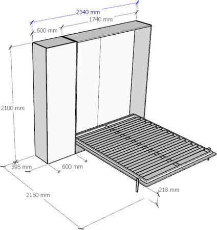Letto-a-scomparsa-160-verticale-Kentaro-con-colonna