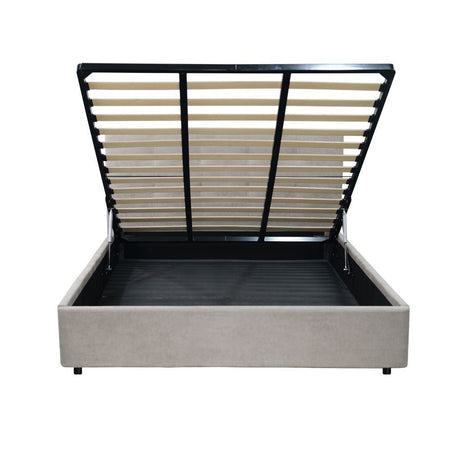 Letto matrimoniale Ascoli contenitore in tessuto Enjoy 03 tortora