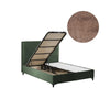 Letto matrimoniale contenitore Frame velluto tortora