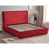 Letto matrimoniale Neso contenitore tessuto rosso