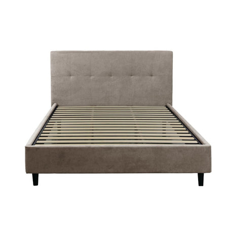 Letto matrimoniale Snello con rete fissa in tessuto Enjoy 03 tortora