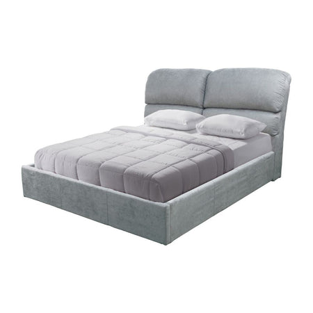 Letto matrimoniale Sofaback contenitore in tessuto Enjoy 20 light grey