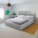 Letto matrimoniale Sofaback contenitore in tessuto Enjoy 20 light grey