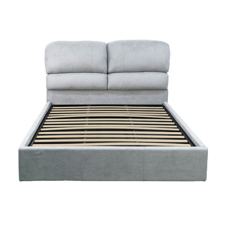 Letto matrimoniale Sofaback contenitore in tessuto Enjoy 20 light grey