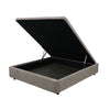 Letto matrimoniale Sommier 160x190 con contenitore in tessuto Enjoy 03 taupe