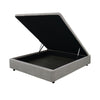Letto matrimoniale Sommier 160x190 con contenitore in tessuto Towel grigio chiaro