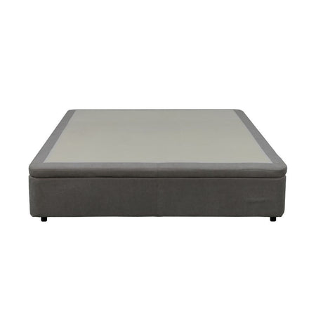 Letto matrimoniale Sommier 160x190 con contenitore in tessuto Towel grigio chiaro