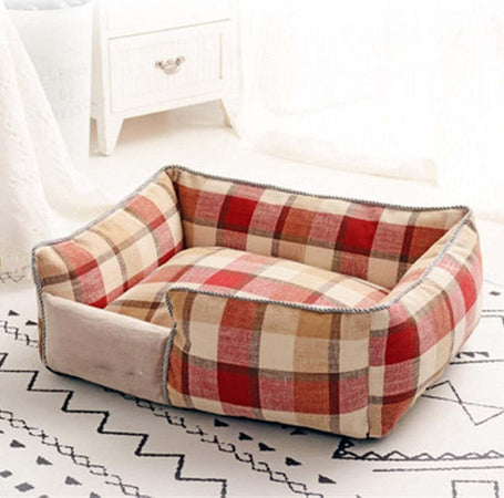 Letto Per Cani Traspirante Cotone Lavabile Divano Tg.s 45x35cm Griglia Rossa Prodotti per animali domestici/Cani/Lettini accessori e mobili/Lettini Trade Shop italia - Napoli, Commerciovirtuoso.it