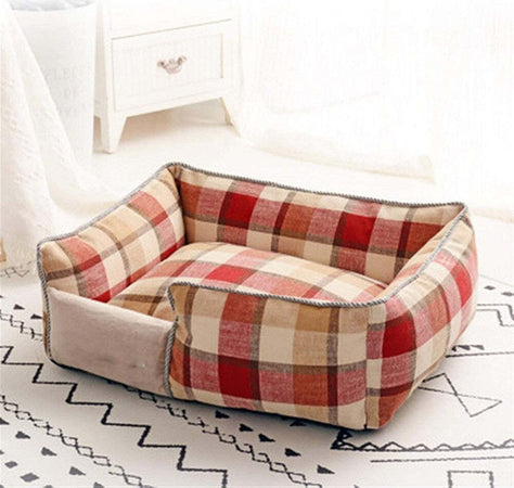 Letto Per Cani Traspirante Cotone Lavabile Divano Tg.xl 76 X 71 Cm Griglia Rossa Prodotti per animali > Prodotti per Cani > Cucce Trade Shop italia - Napoli, Commerciovirtuoso.it