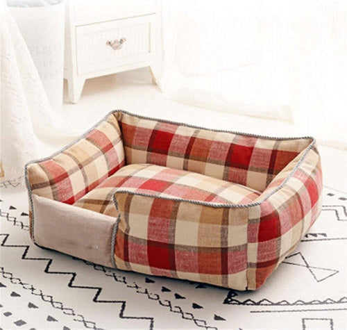 Letto Per Cani Traspirante Cotone Lavabile Divano Tg.xl 76 X 71 Cm Griglia Rossa Prodotti per animali > Prodotti per Cani > Cucce Trade Shop italia - Napoli, Commerciovirtuoso.it