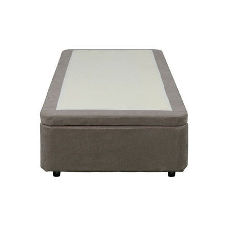 Letto singolo Sommier 80x190 con contenitore in tessuto Enjoy 03 taupe