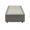 Letto singolo Sommier 80x190 con contenitore in tessuto Towel grigio chiaro