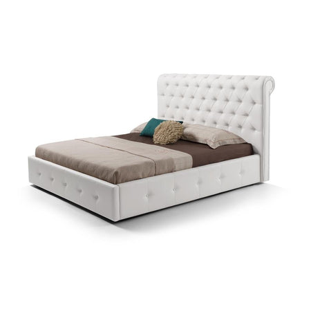 Letto una piazza e mezza Peninsula bianco con contenitore