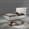 Letto una piazza e mezza Peninsula bianco con contenitore